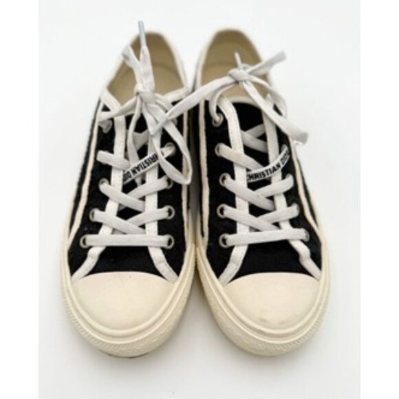 Pre-Owned Walk 'n' Dior Black Matelassé Sneakers - 39